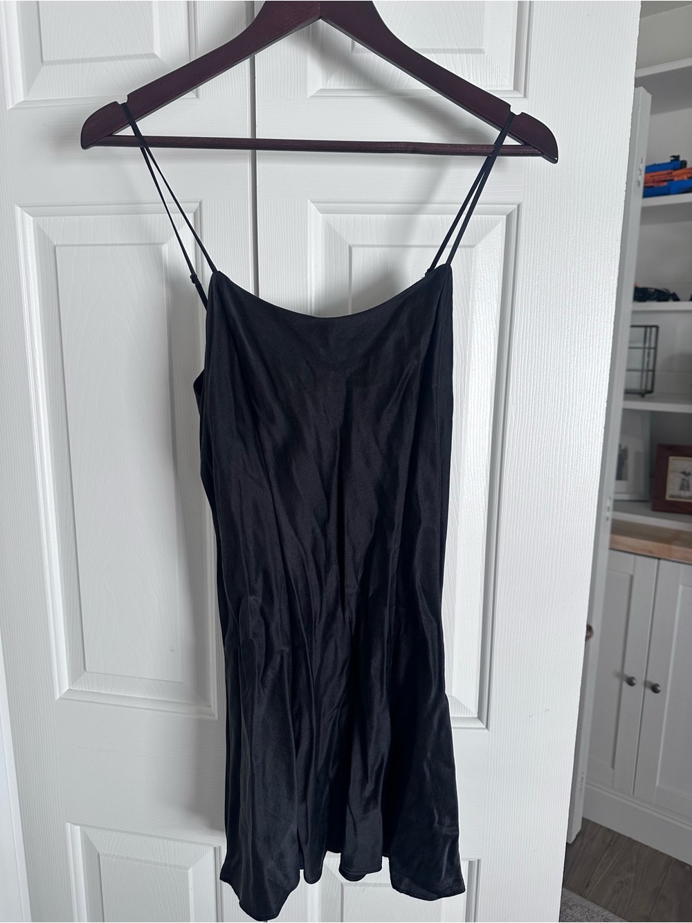 Victoria Secret Black Silk Chemise size medium